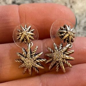 David Yurman starburst diamond earrings